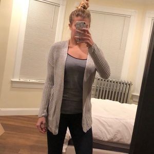 Lucky brand knit gray sweater - S